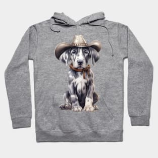 Cowboy Great Dane Dog Hoodie